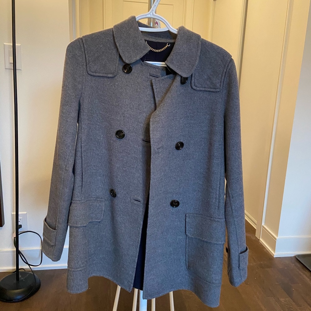 Massimo Dutti High Quality Wool Pea Coat